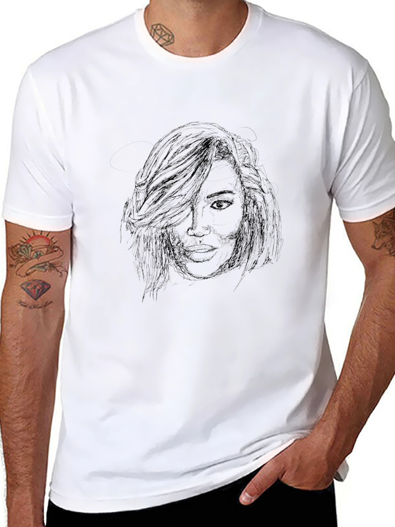 Black Graphic Tee - Womans Sketch