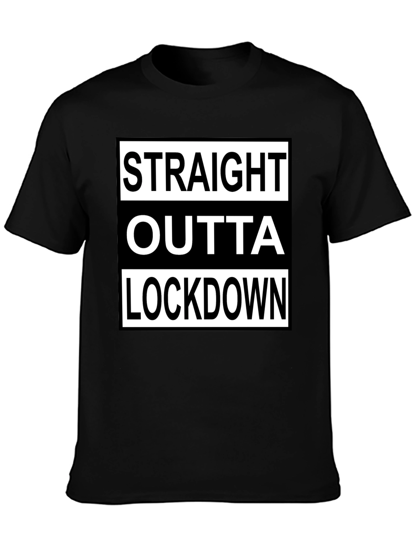 Straight Outta Lockdown T-Shirt - Black Graphic Tee