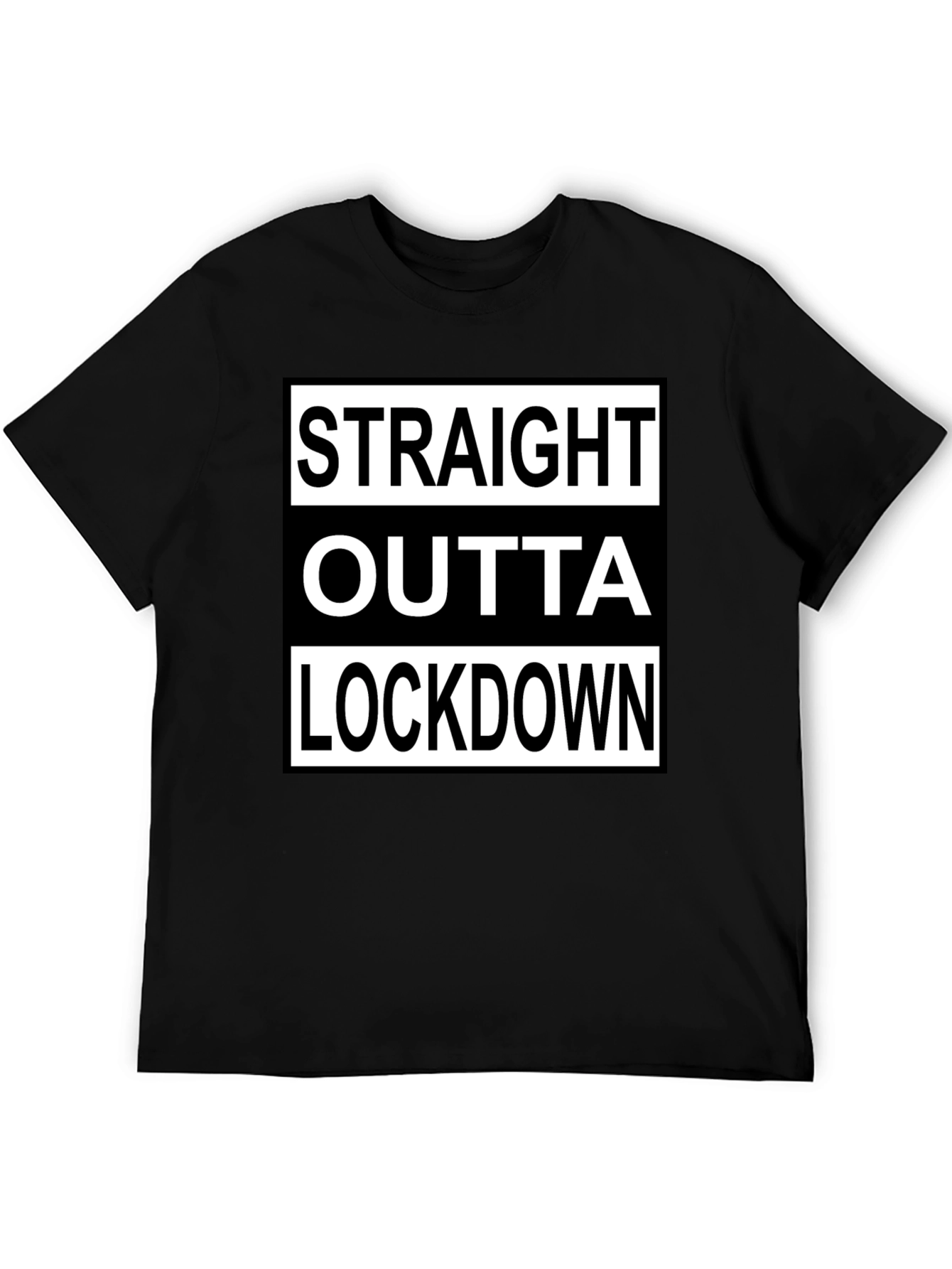 Straight Outta Lockdown T-Shirt - Black Graphic Tee