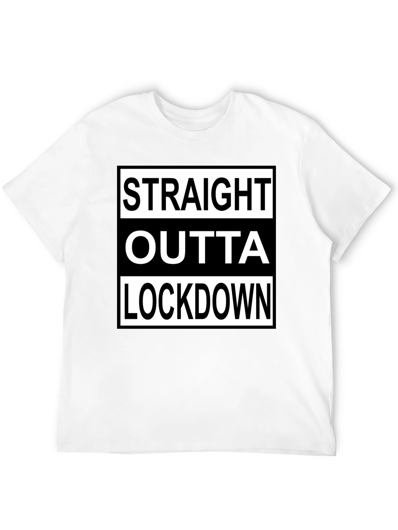 Straight Outta Lockdown T-Shirt - Black Graphic Tee