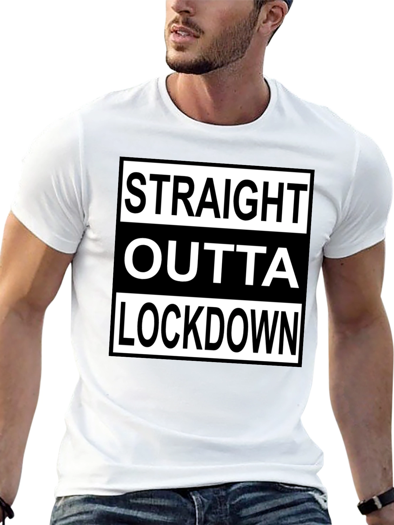Straight Outta Lockdown T-Shirt - Black Graphic Tee