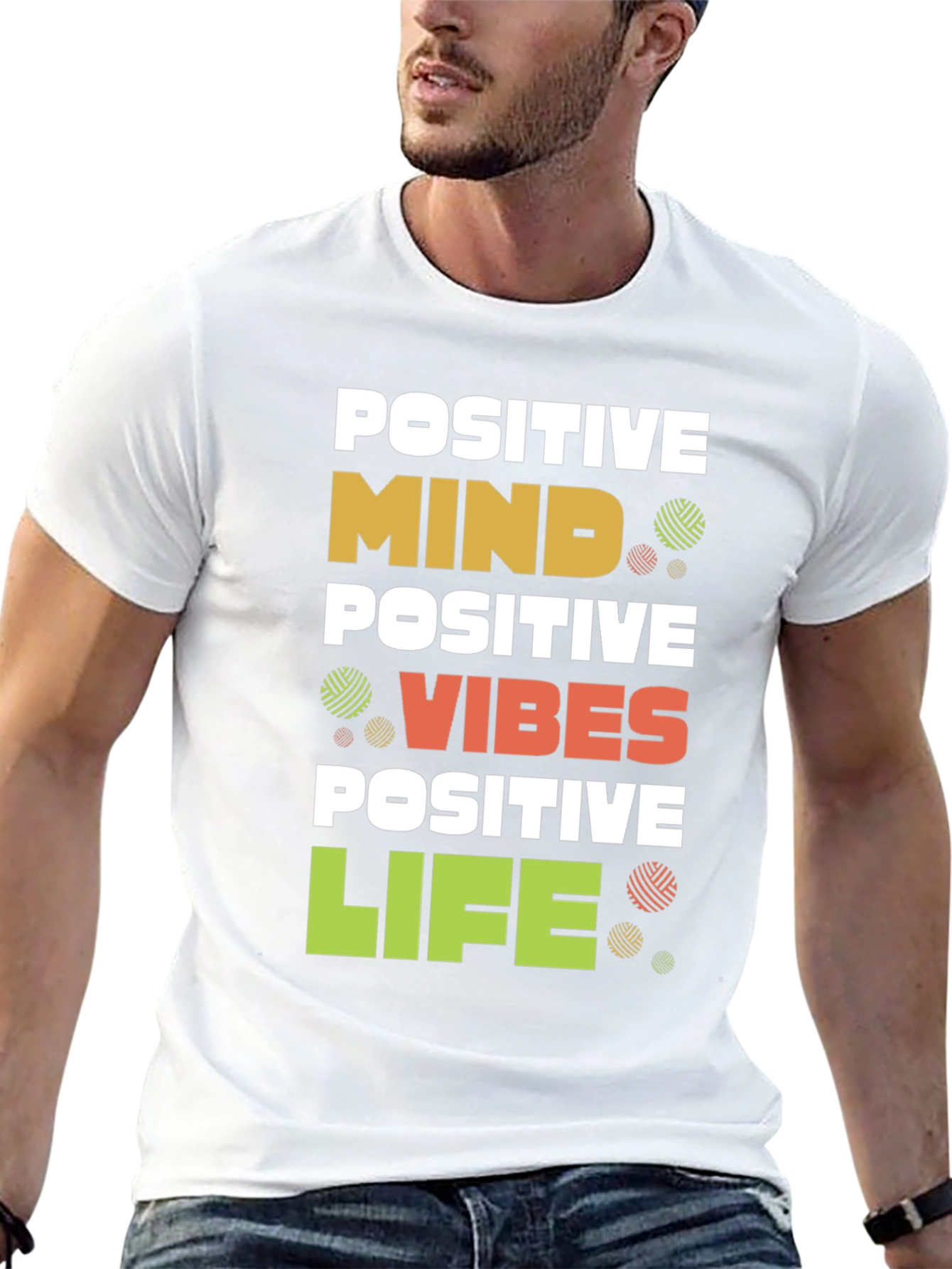 Positive Mind Vibes Life Graphic T-Shirt