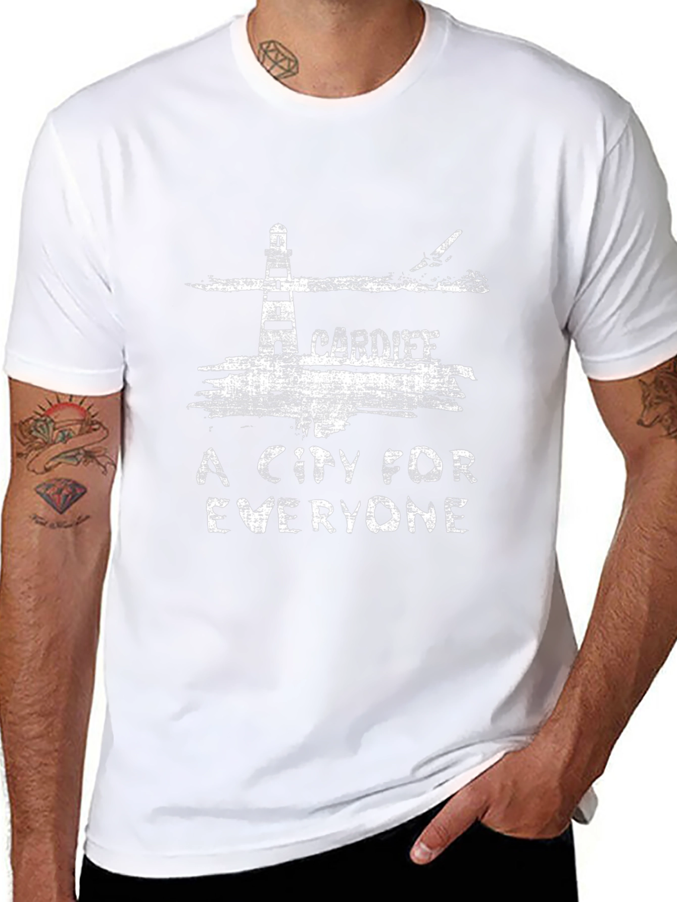 Cardiff Lighthouse T-Shirt - A City For Everyone