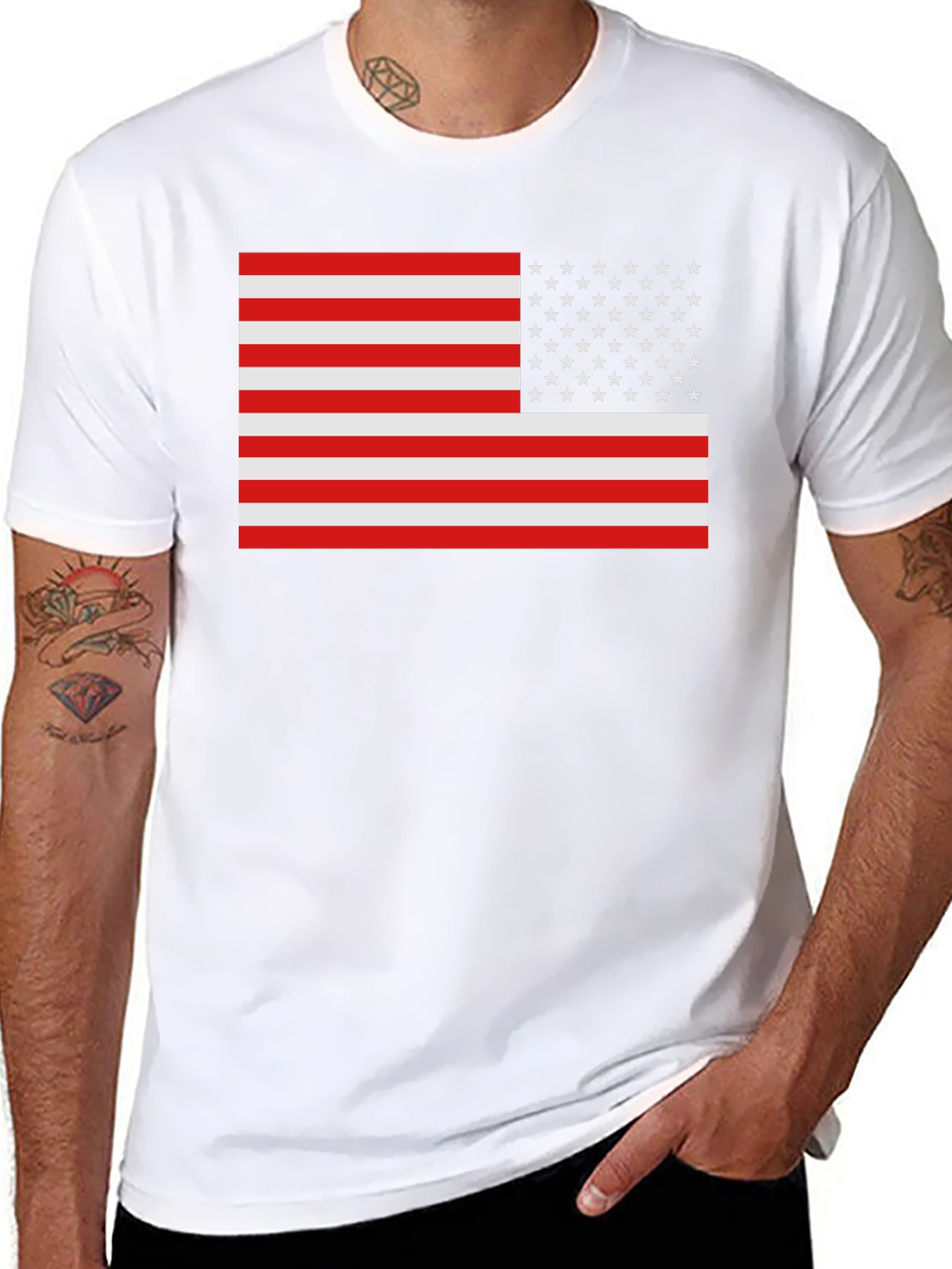 American Flag Graphic Tee - Patriotic Style