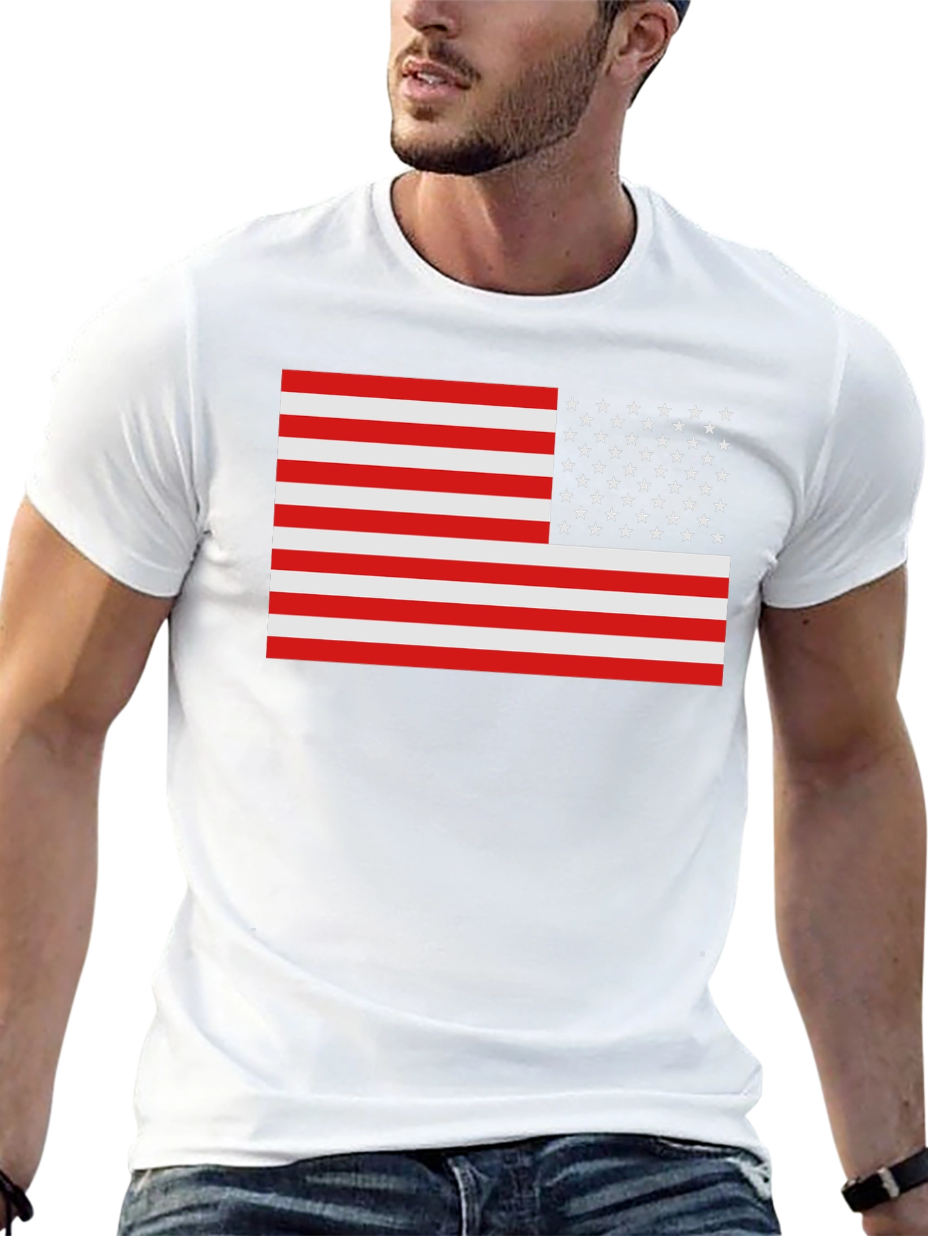 American Flag Graphic Tee - Patriotic Style