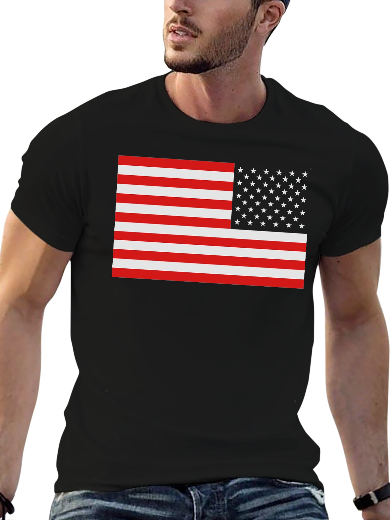 American Flag Graphic Tee - Patriotic Style