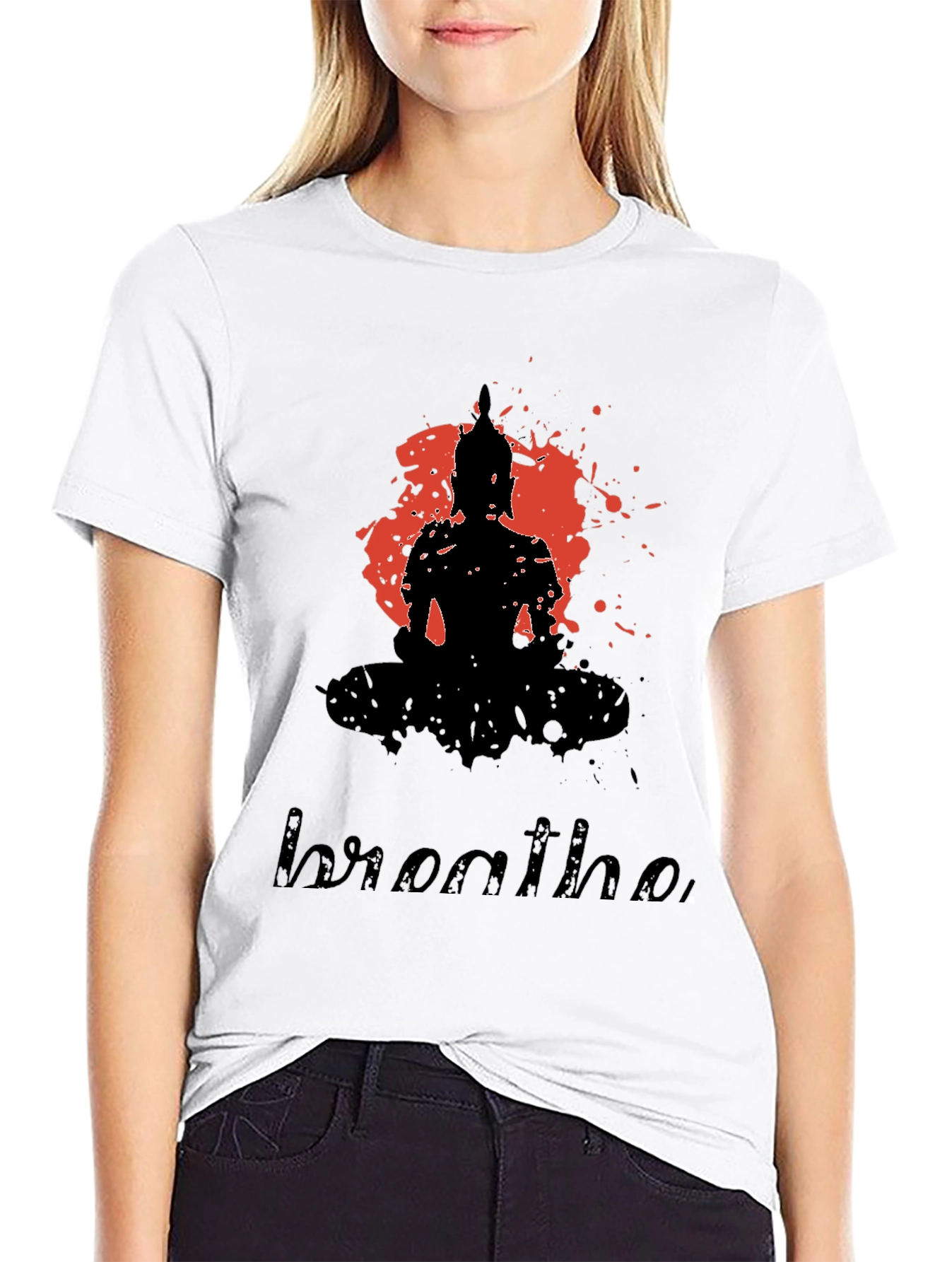 Meditate Buddha Graphic T-Shirt - Breathe Zen