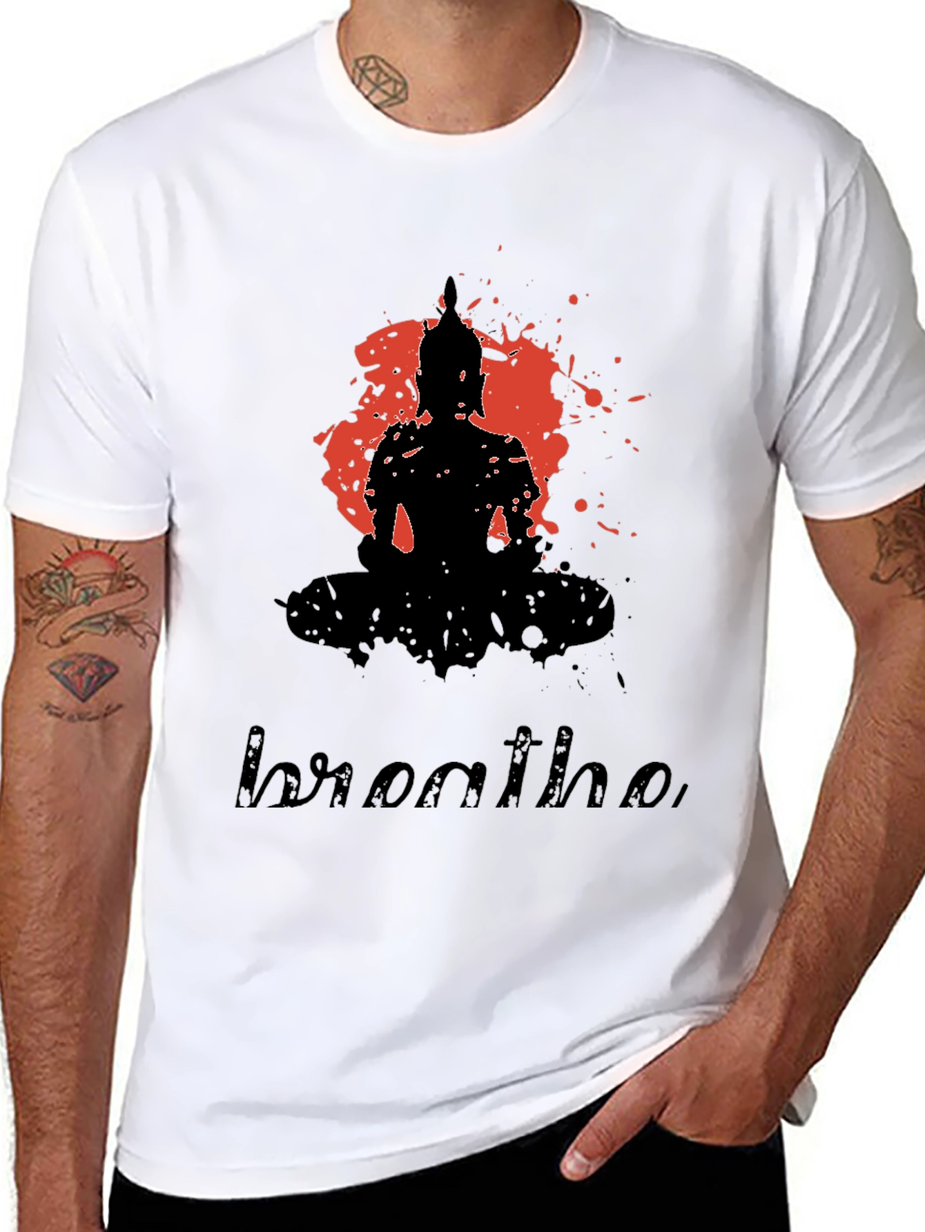 Meditate Buddha Graphic T-Shirt - Breathe Zen
