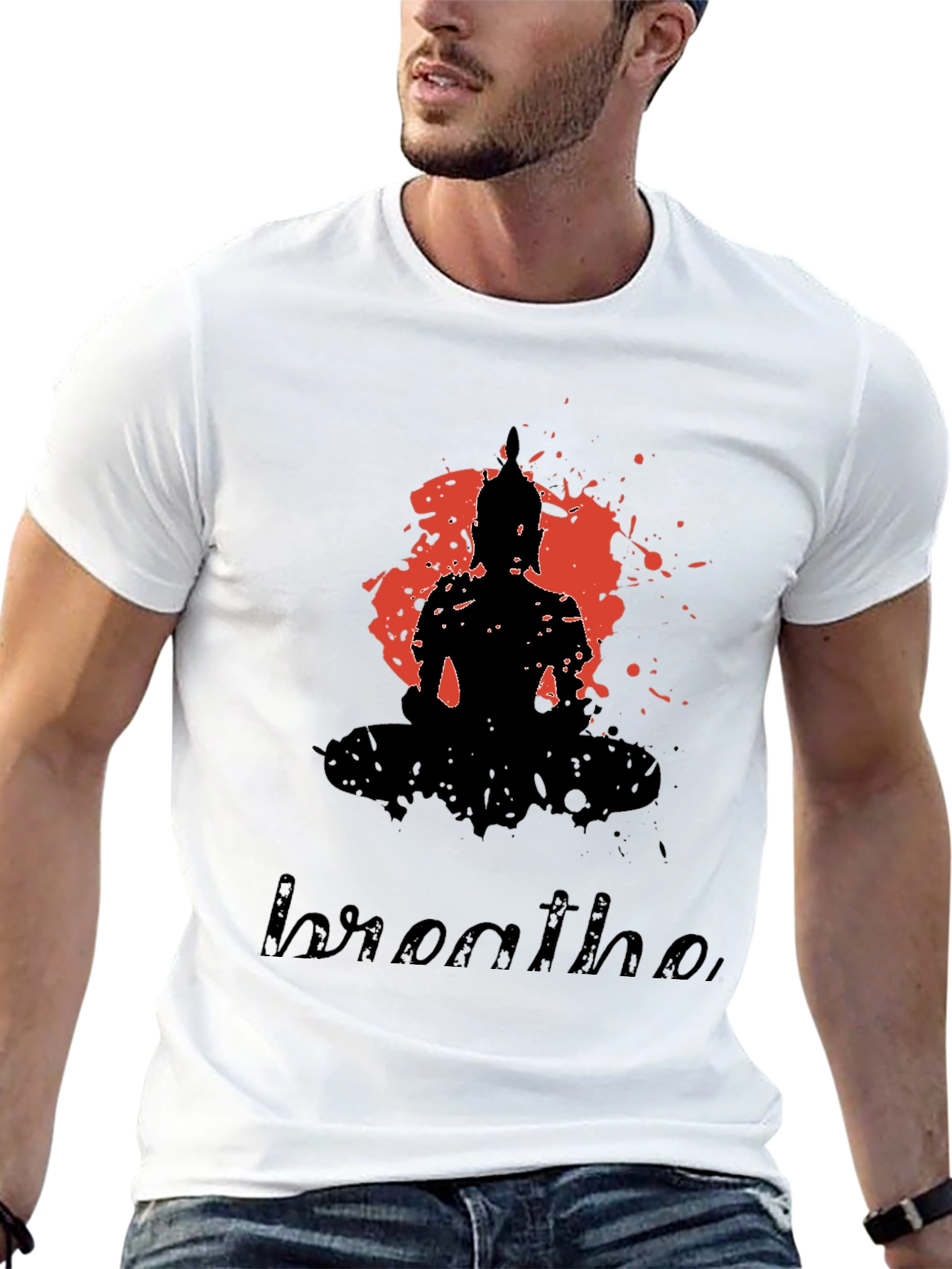 Meditate Buddha Graphic T-Shirt - Breathe Zen