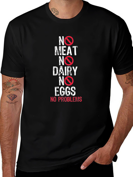 Vegan Lifestyle Graphic T-Shirt - No Meat Dairy Eggs