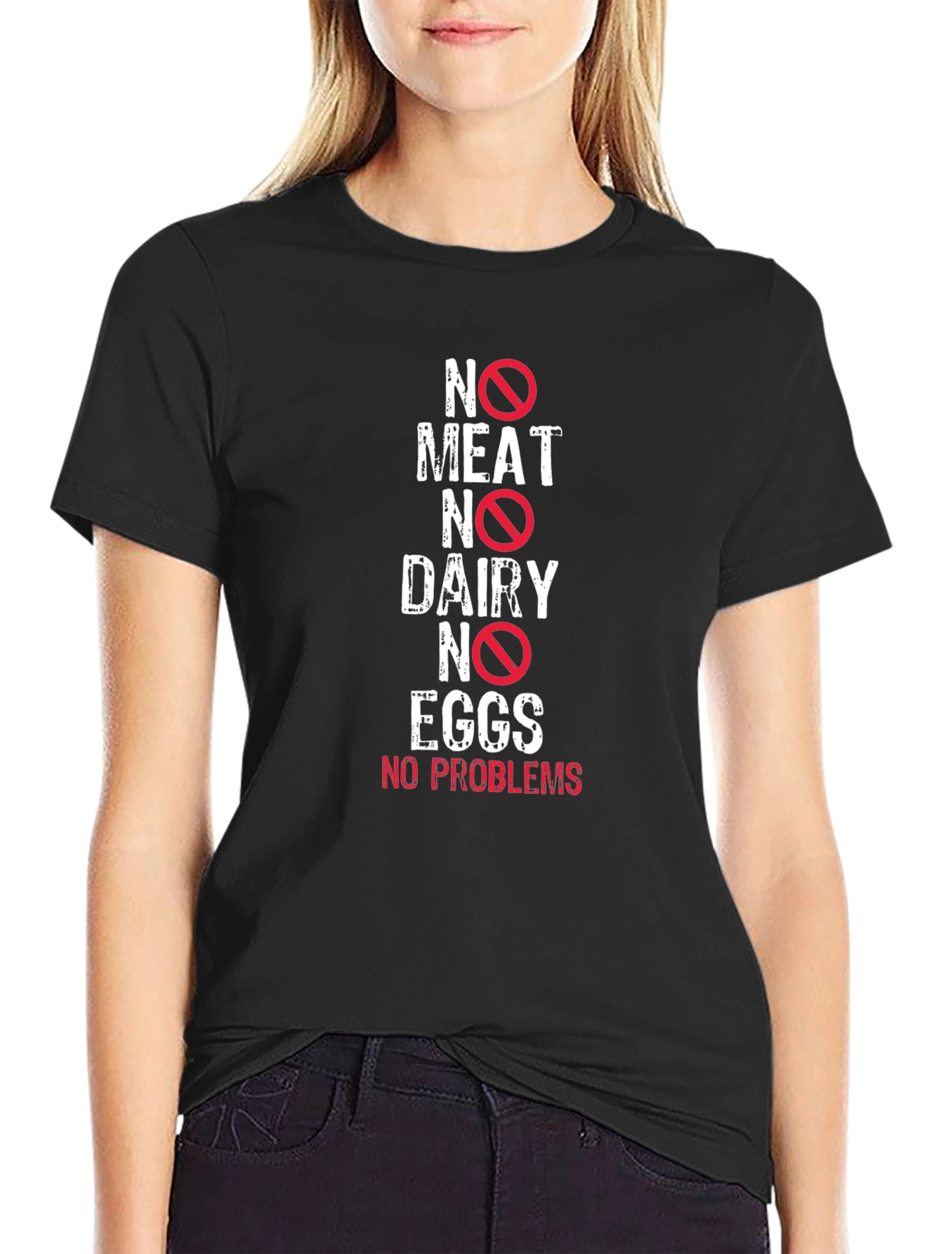 Vegan Lifestyle Graphic T-Shirt - No Meat Dairy Eggs