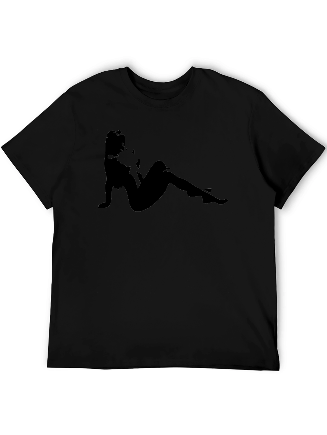 Black Graphic Tee - Silhouette Print