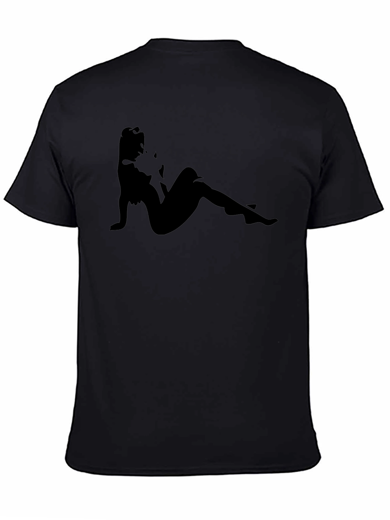 Black Graphic Tee - Silhouette Print