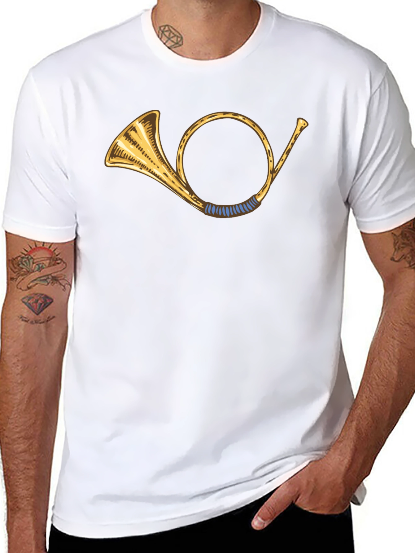 Hunting Horn Graphic T-Shirt - Classic Black Tee