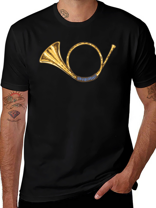 Hunting Horn Graphic T-Shirt - Classic Black Tee