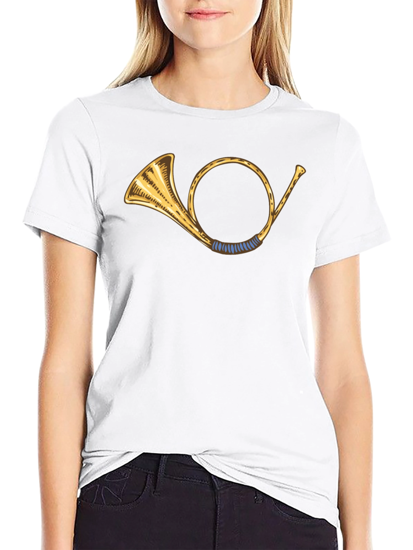 Hunting Horn Graphic T-Shirt - Classic Black Tee