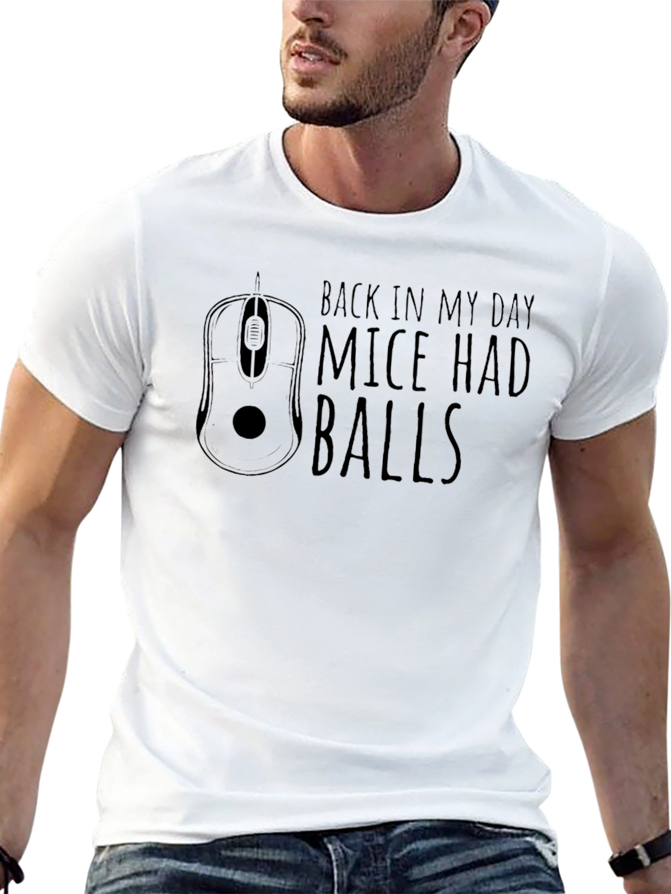 Mice Had Balls T-Shirt - Retro Computer Humor