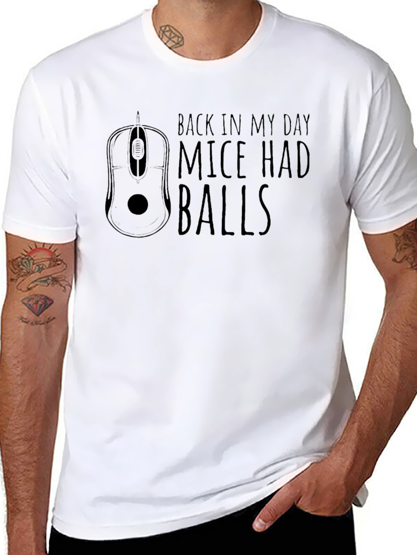 Mice Had Balls T-Shirt - Retro Computer Humor