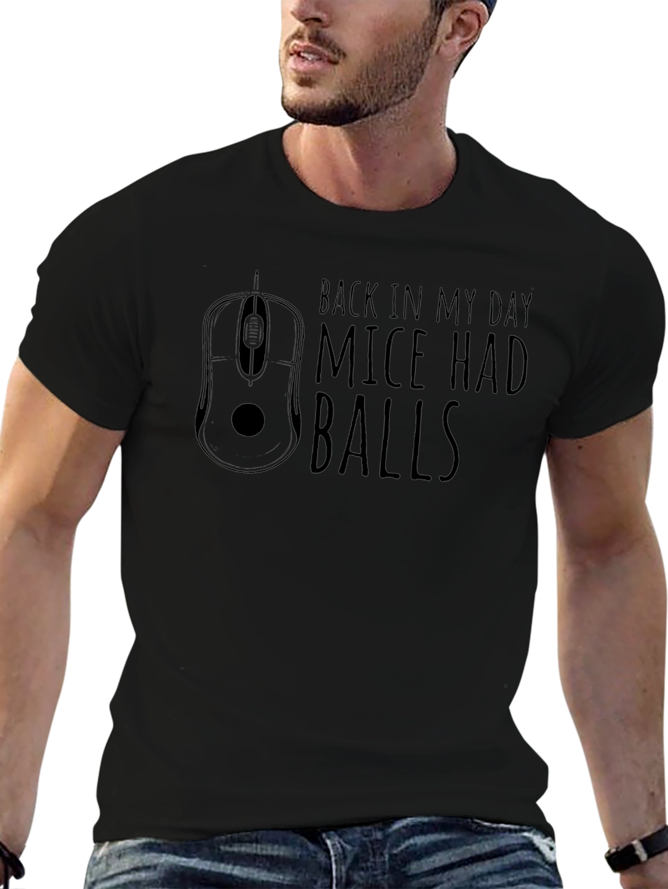 Mice Had Balls T-Shirt - Retro Computer Humor