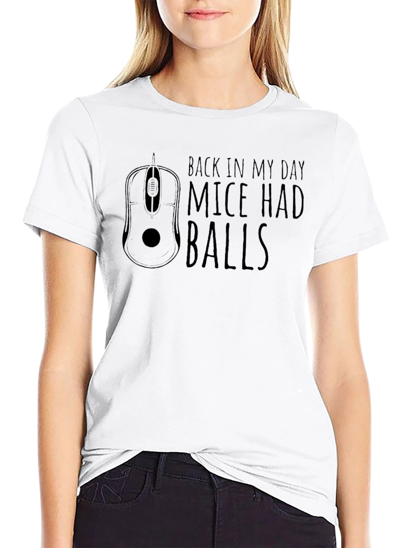 Mice Had Balls T-Shirt - Retro Computer Humor