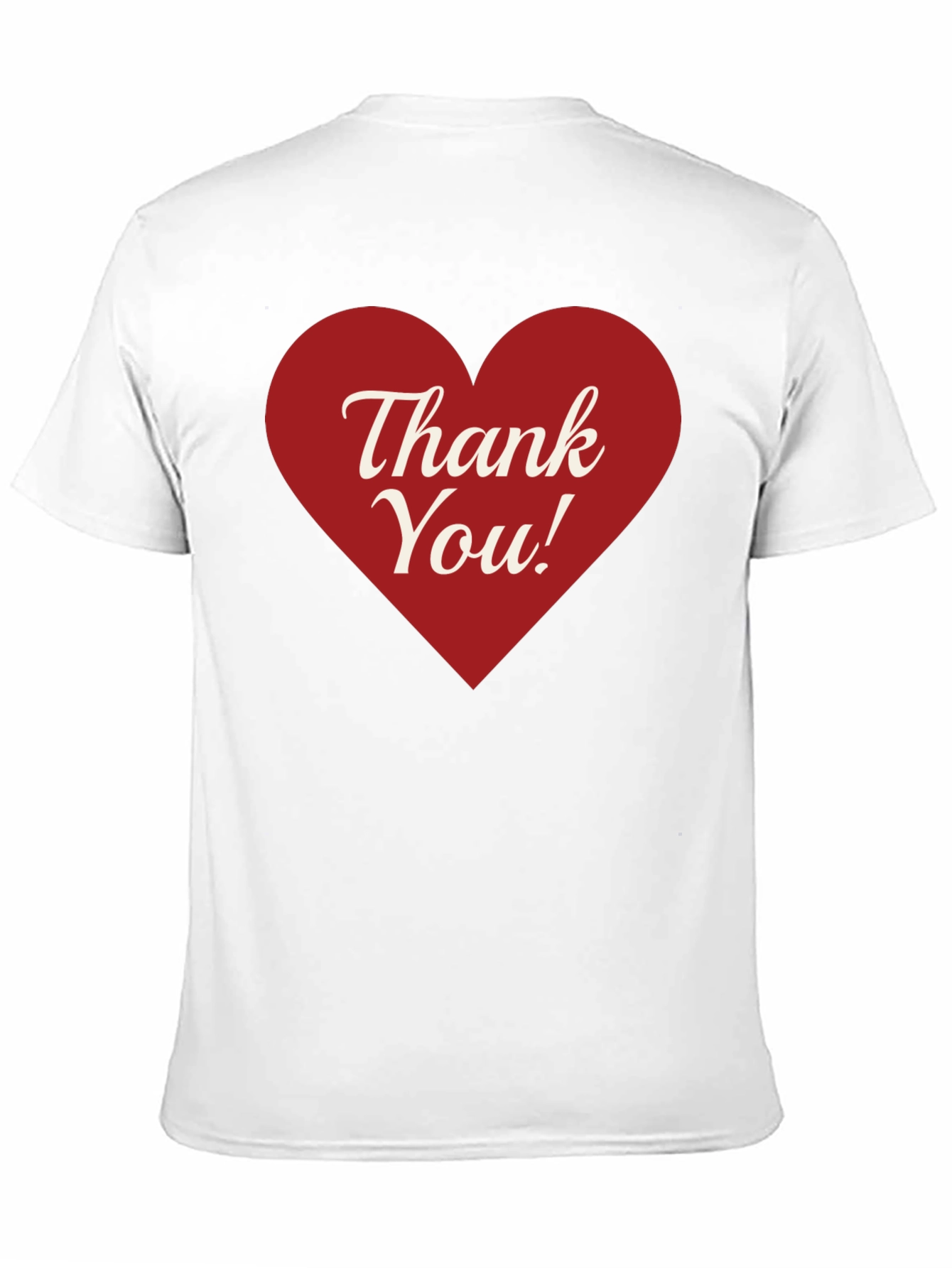 Thank You Heart Graphic Tee - Black Cotton Blend