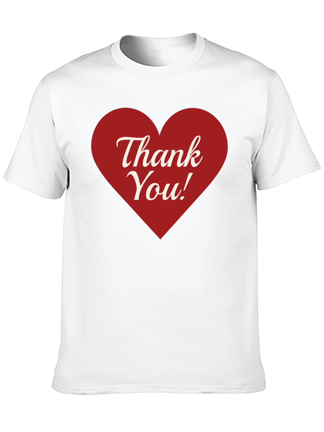 Thank You Heart Graphic Tee - Black Cotton Blend