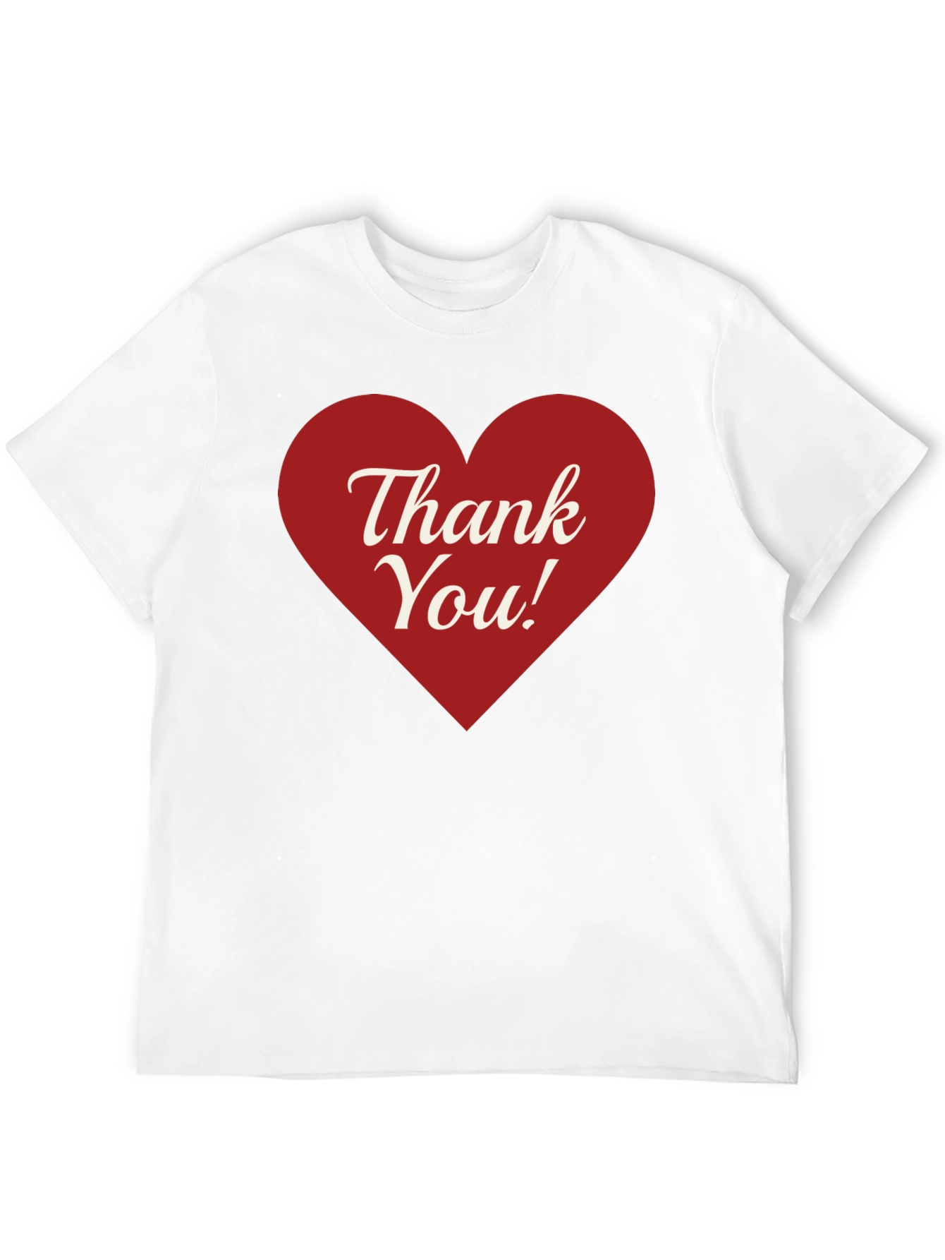 Thank You Heart Graphic Tee - Black Cotton Blend