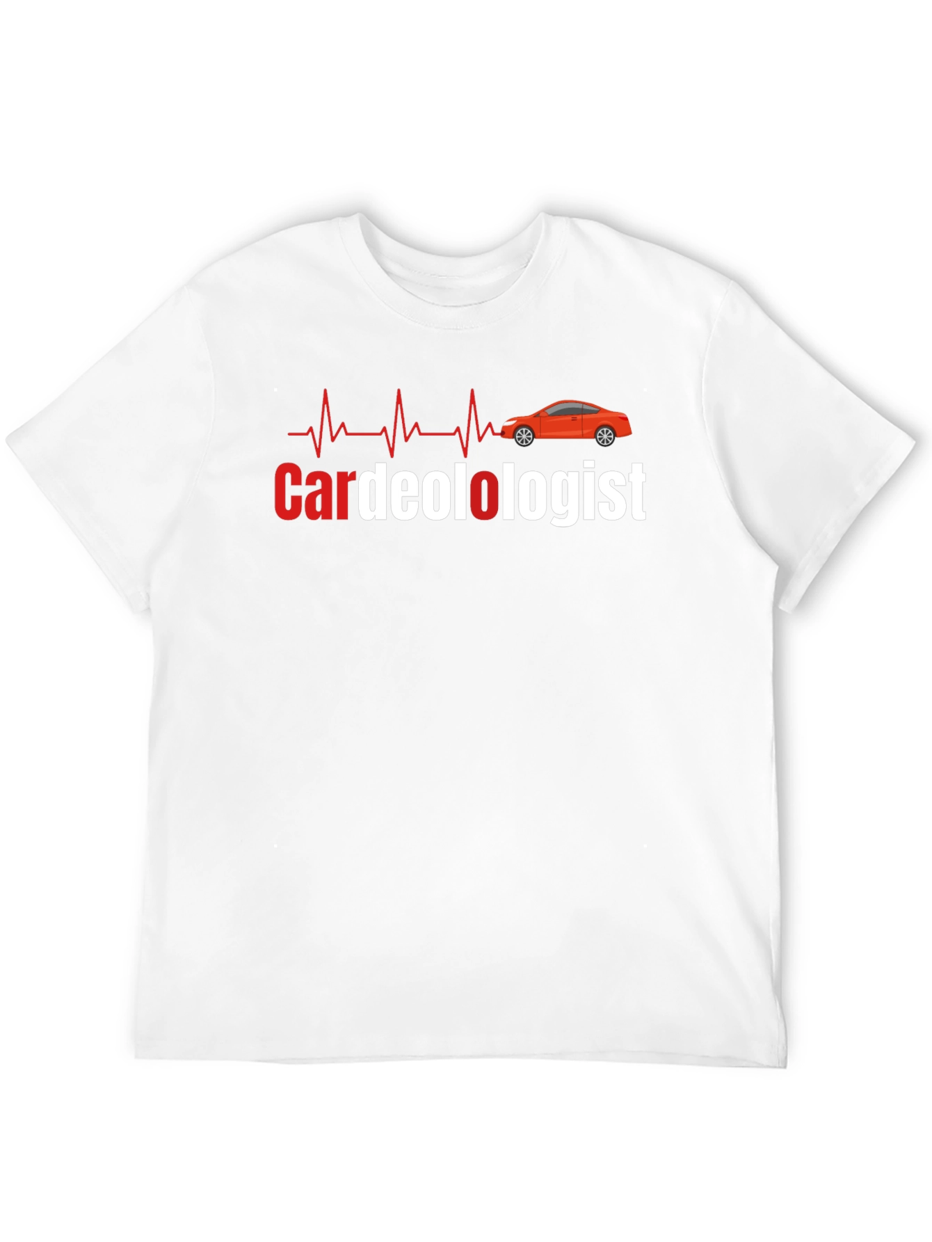 Cardeologist Funny Car and Heartbeat Black T-Shirt