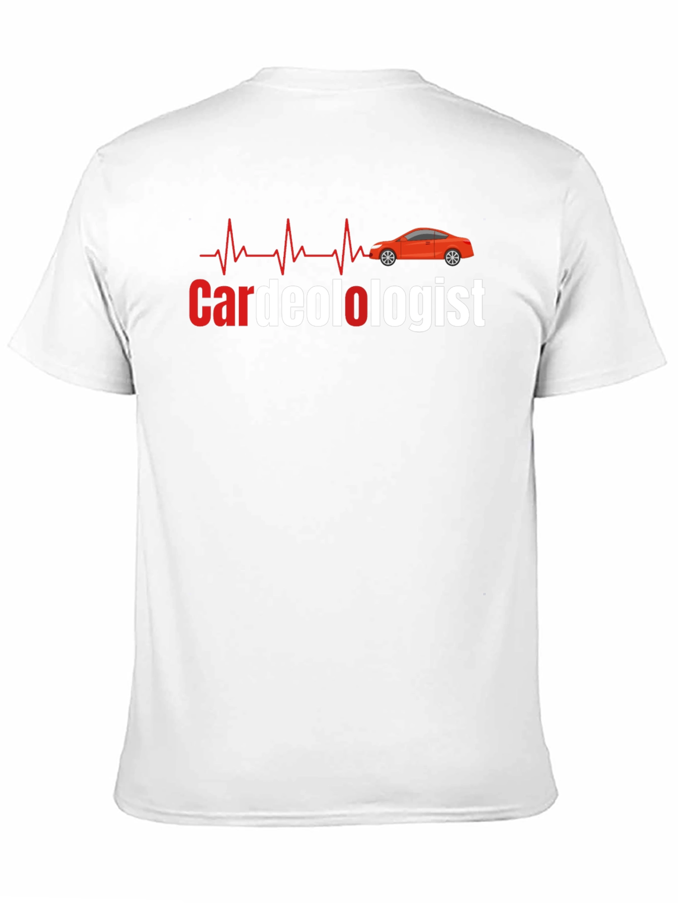 Cardeologist Funny Car and Heartbeat Black T-Shirt