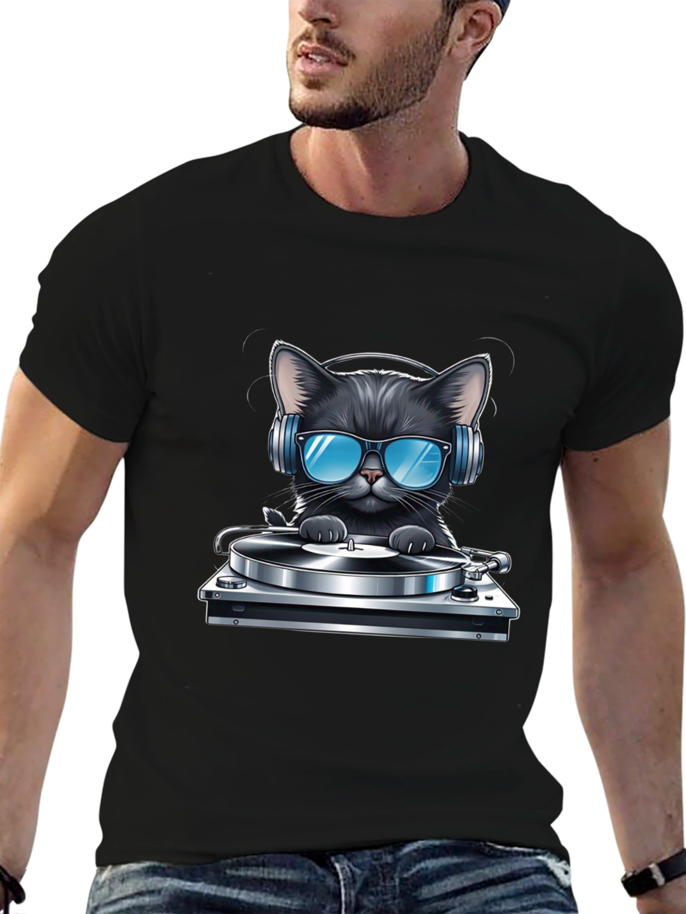 DJ Cat T-Shirt - Black