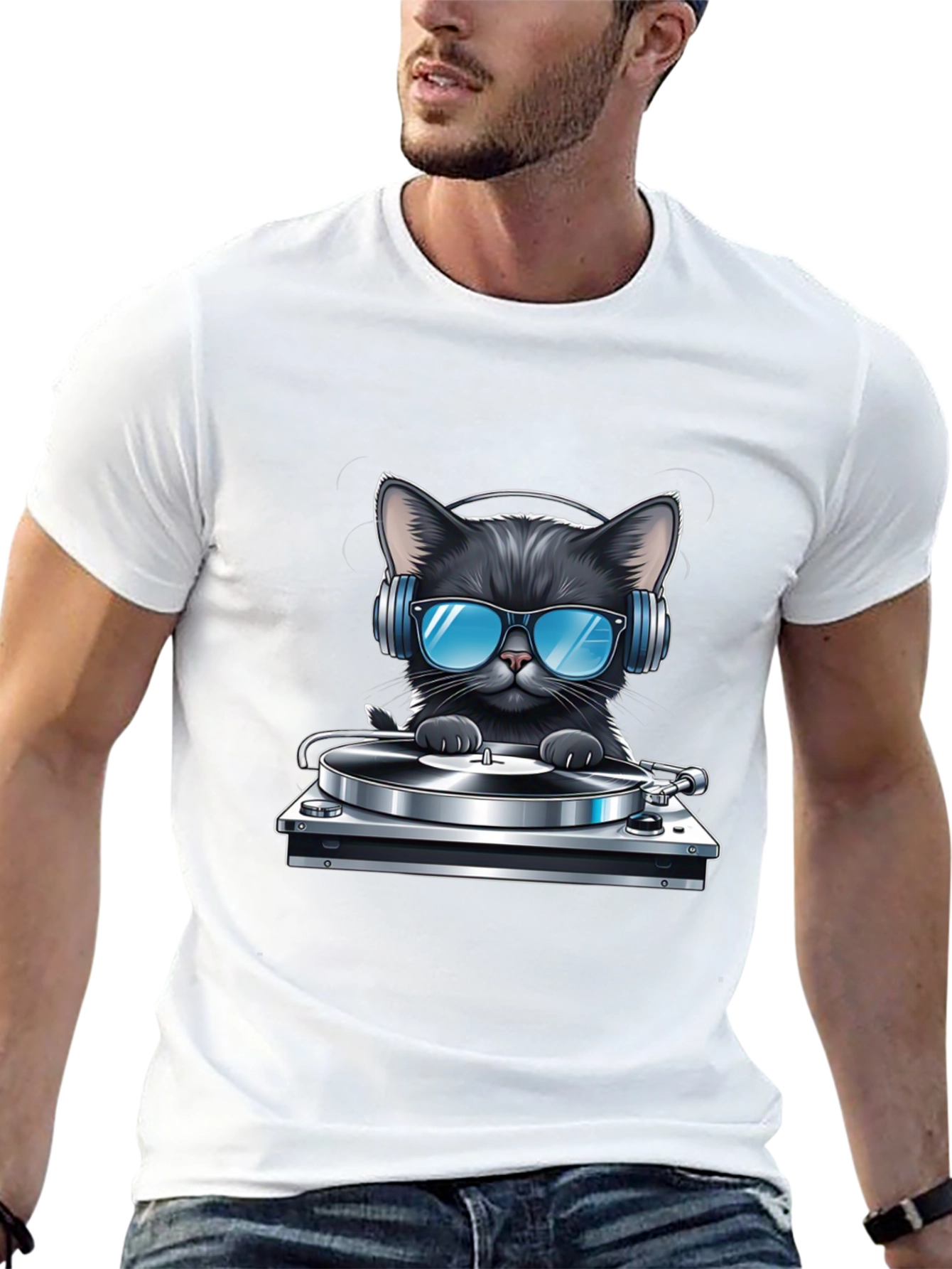 DJ Cat T-Shirt - Black