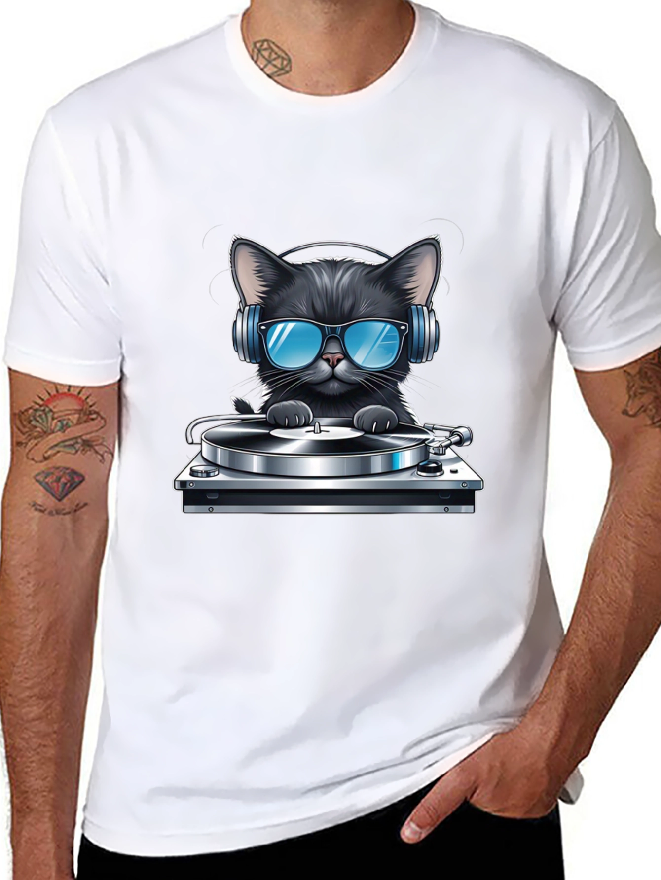 DJ Cat T-Shirt - Black