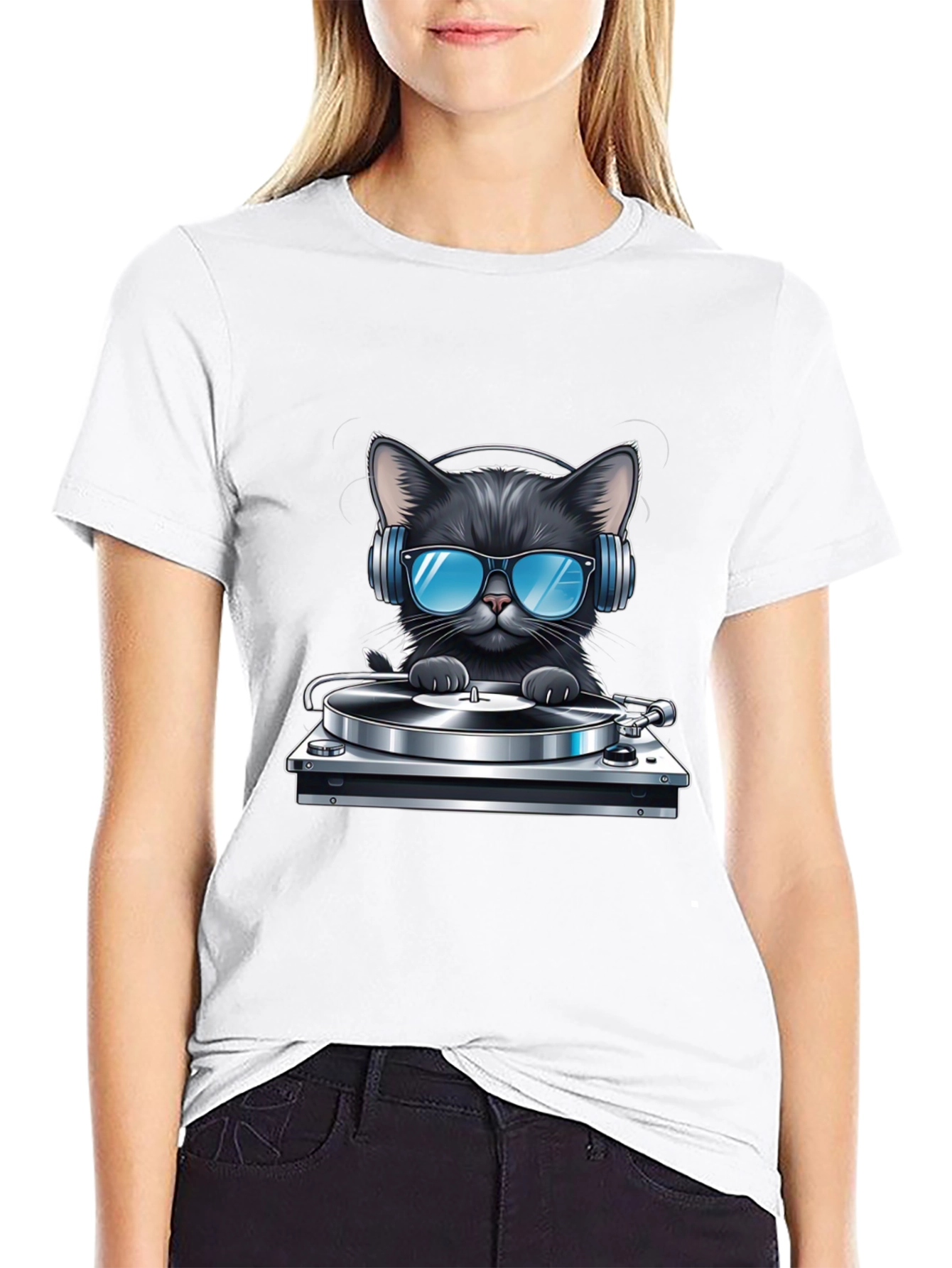 DJ Cat T-Shirt - Black
