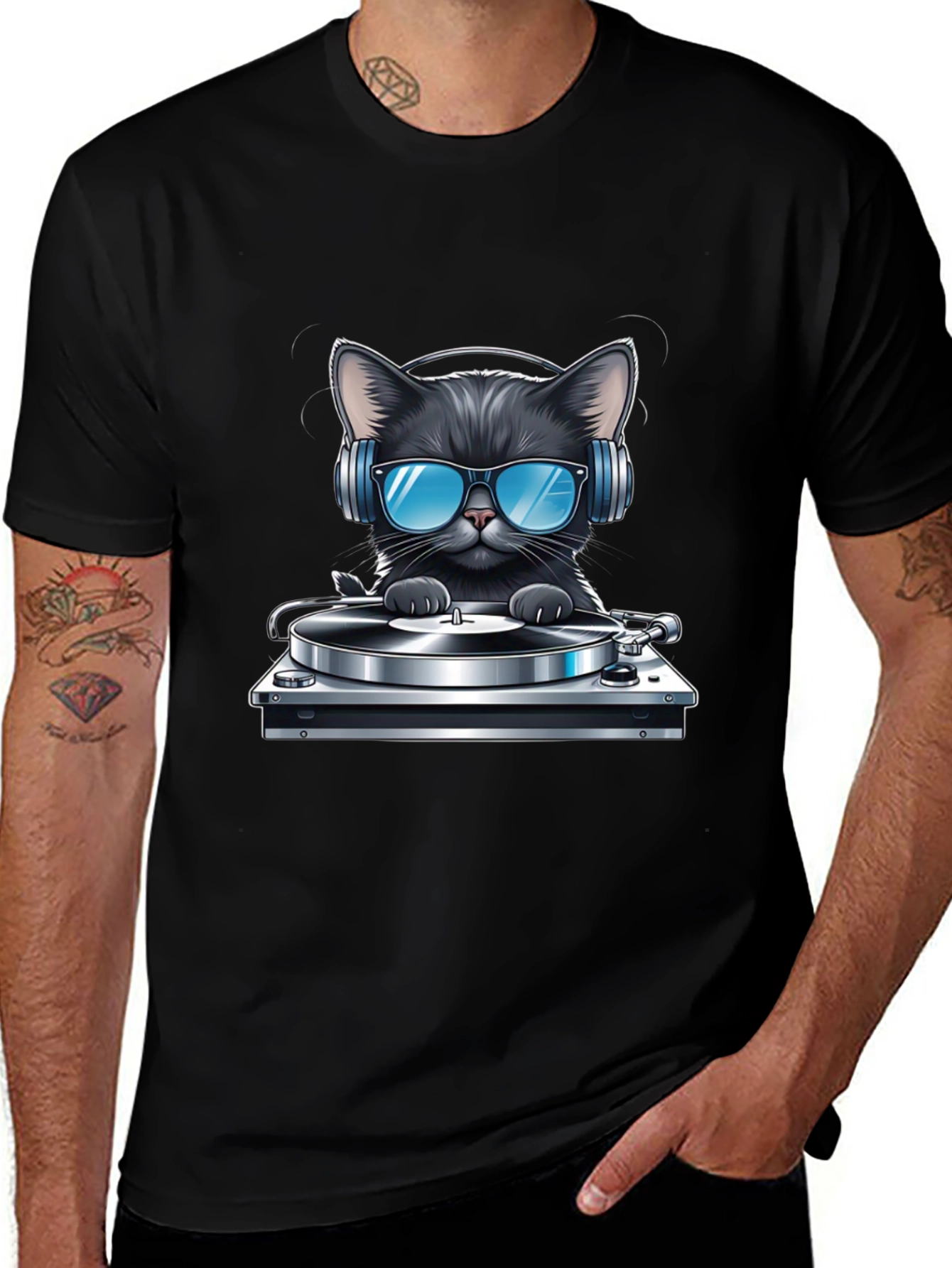 DJ Cat T-Shirt - Black