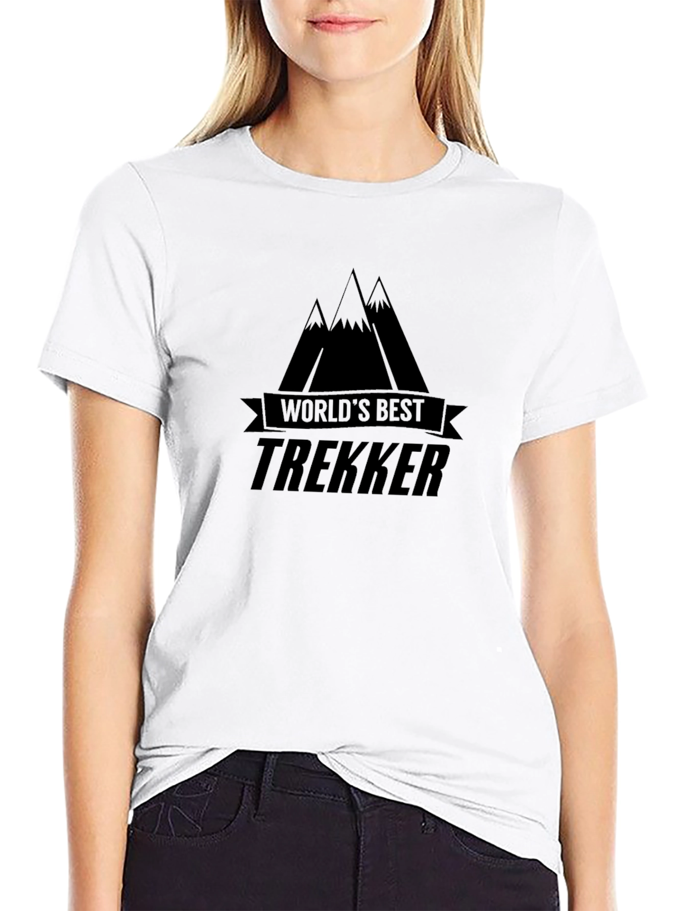 Worlds Best Trekker T-Shirt - Mountain Design