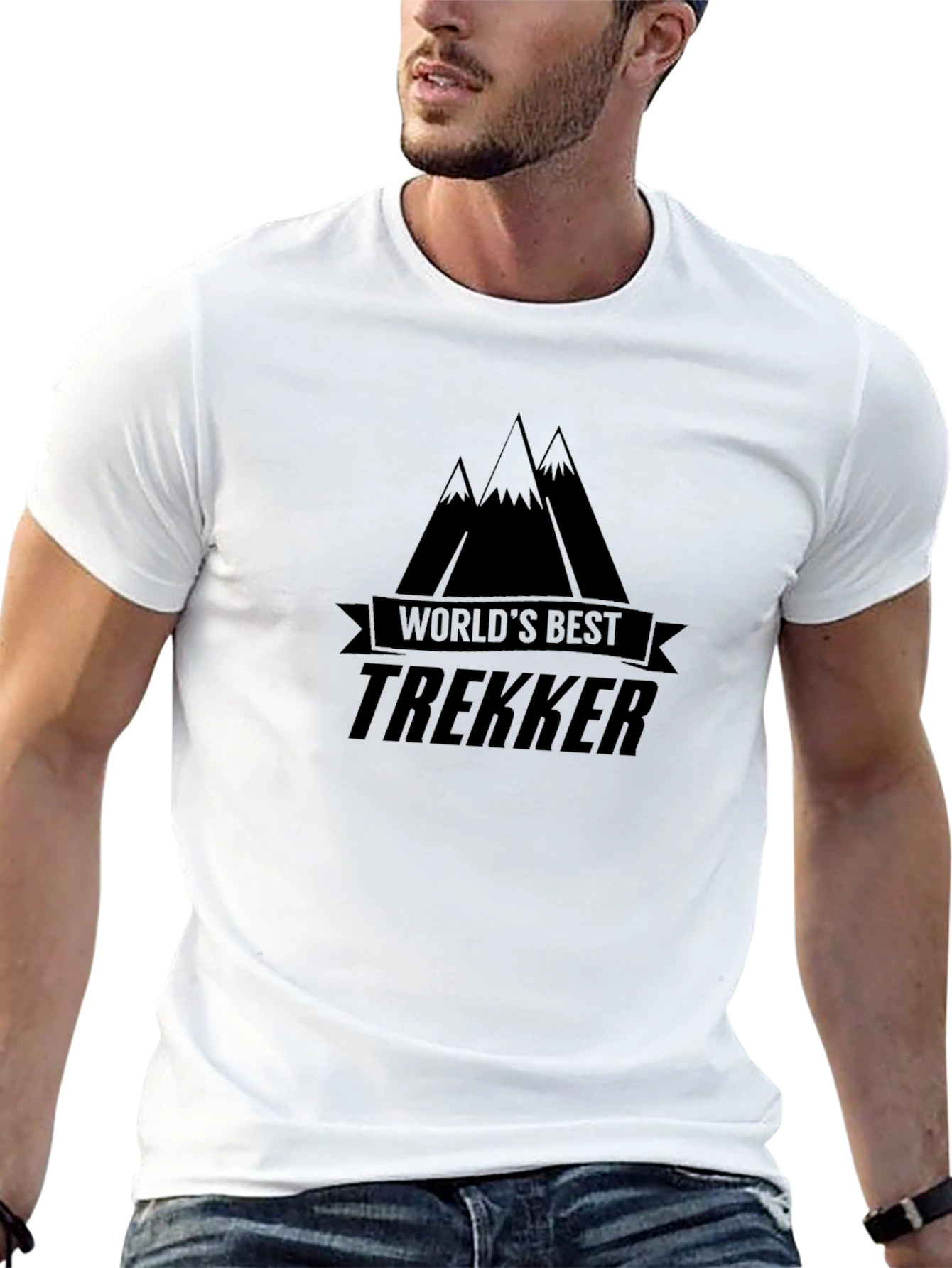 Worlds Best Trekker T-Shirt - Mountain Design