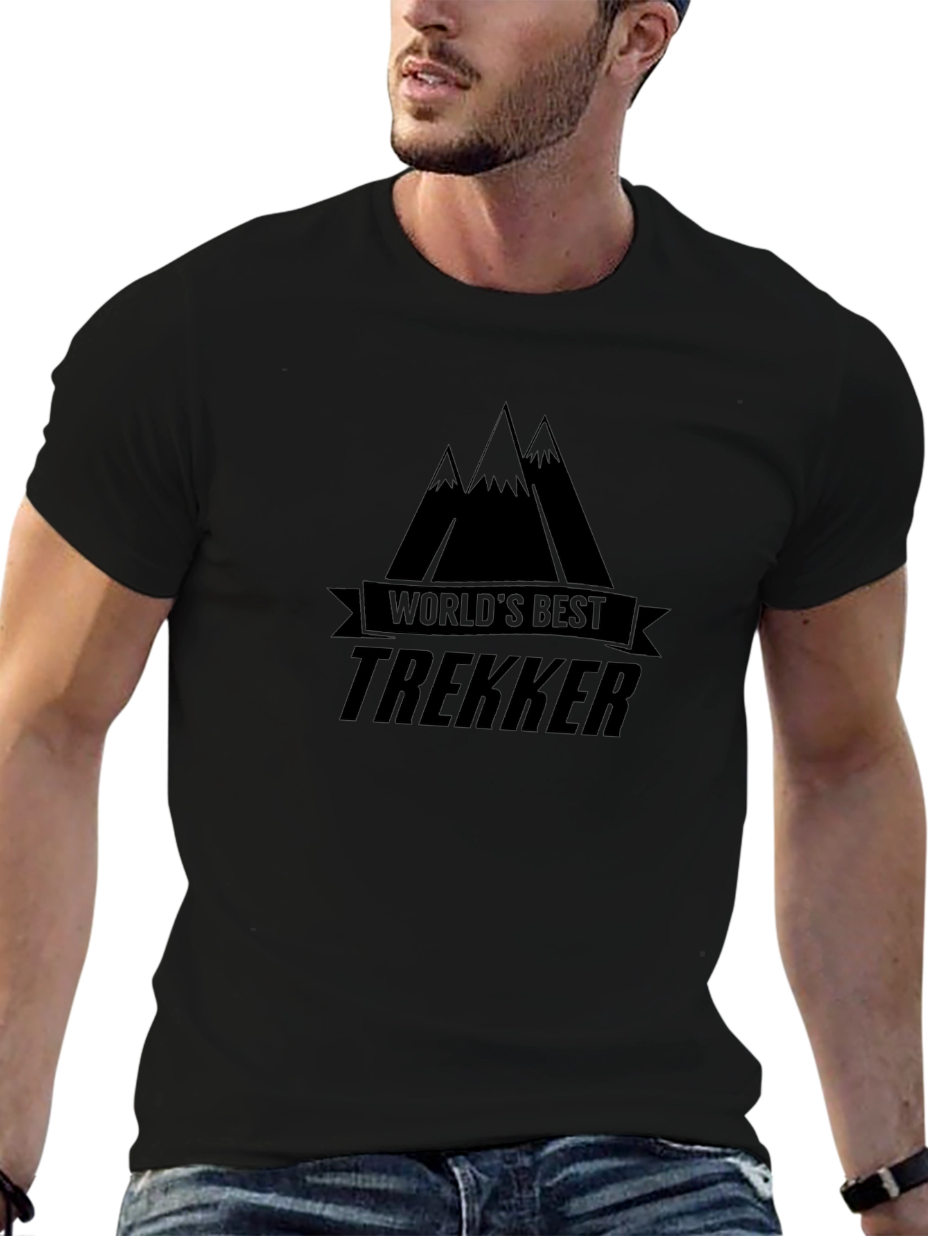Worlds Best Trekker T-Shirt - Mountain Design