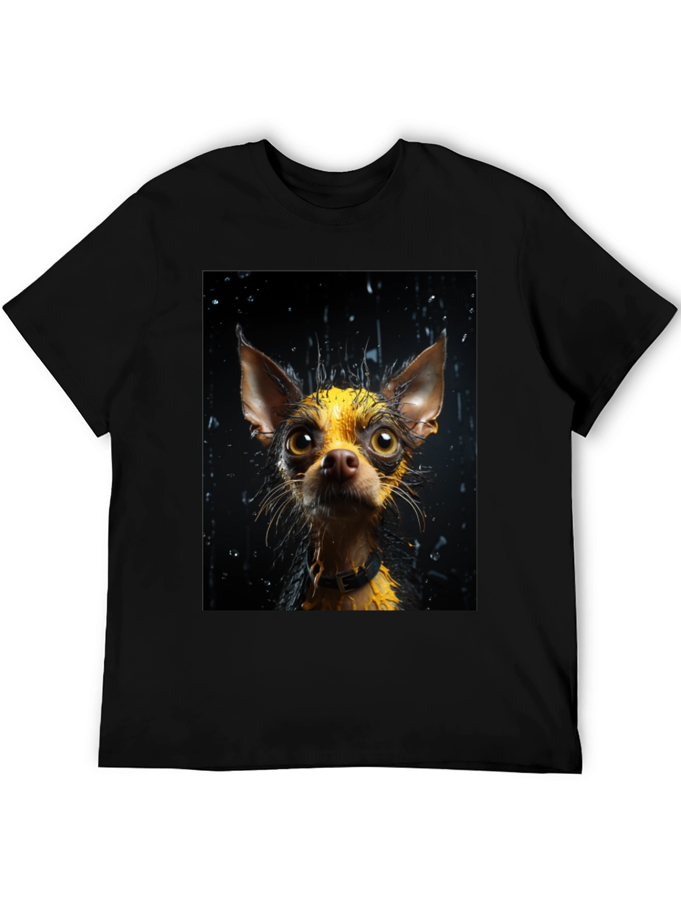 Dog Lovers Wet Dog Graphic Tee - Black