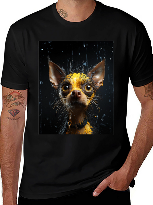 Dog Lovers Wet Dog Graphic Tee - Black