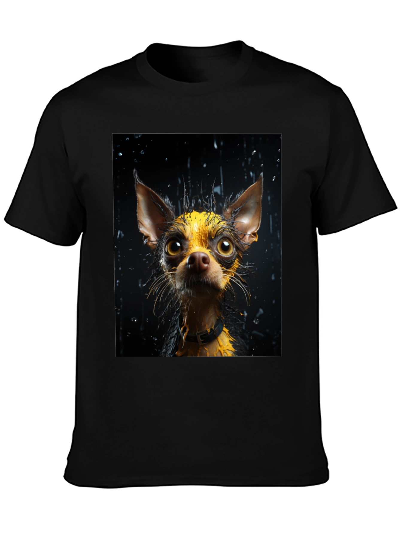Dog Lovers Wet Dog Graphic Tee - Black