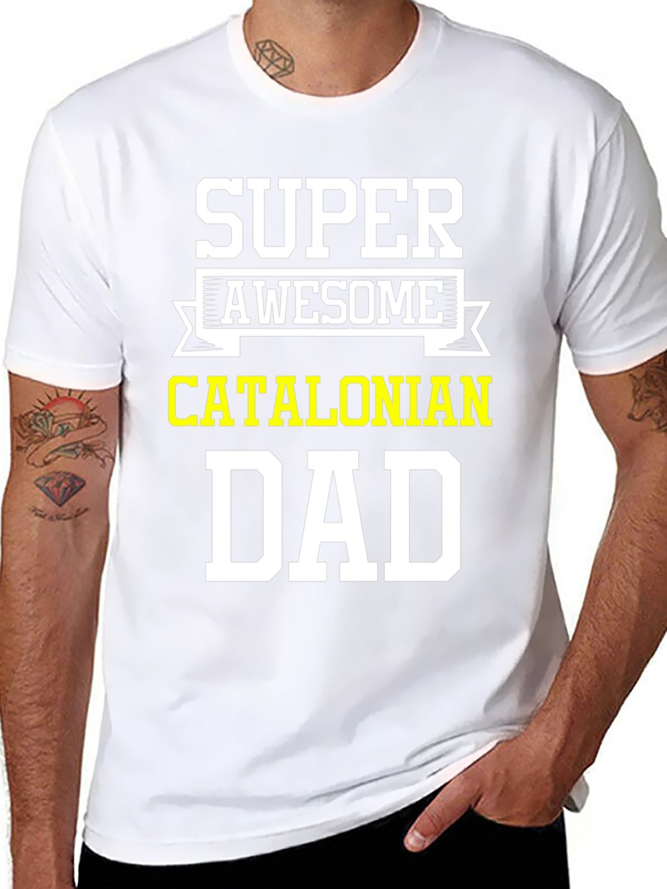 Super Awesome Catalonian Dad T-Shirt - Black