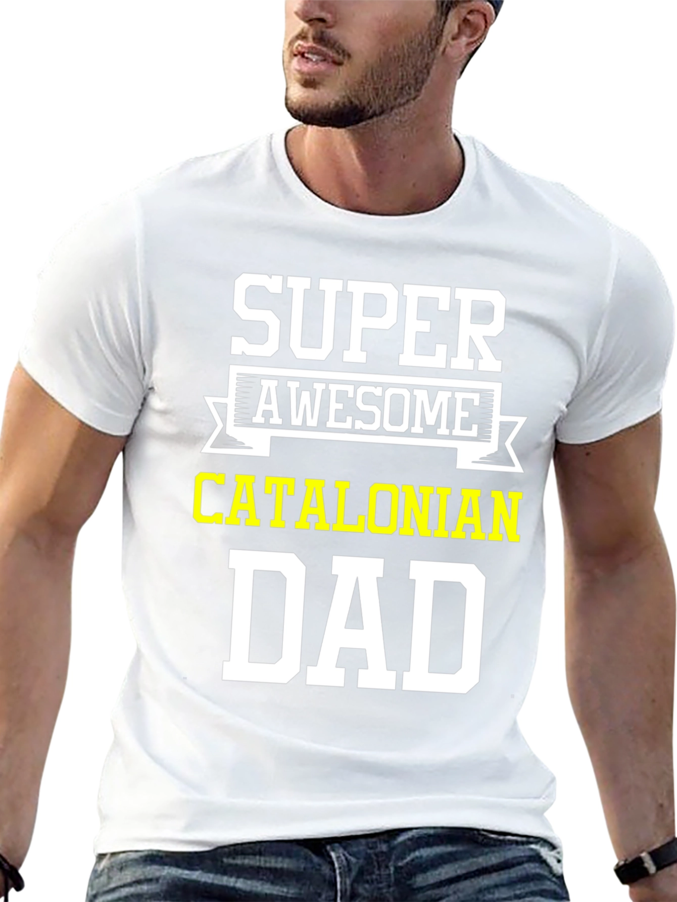 Super Awesome Catalonian Dad T-Shirt - Black
