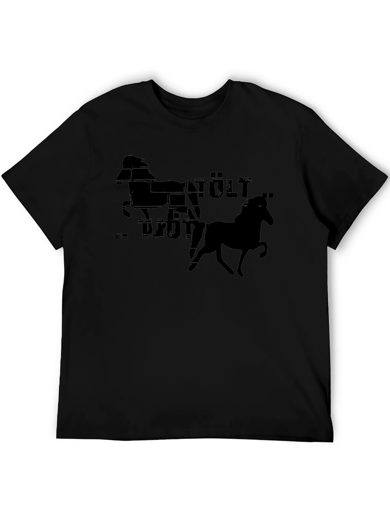 Icelandic Horse Tölt Graphic Black T-Shirt