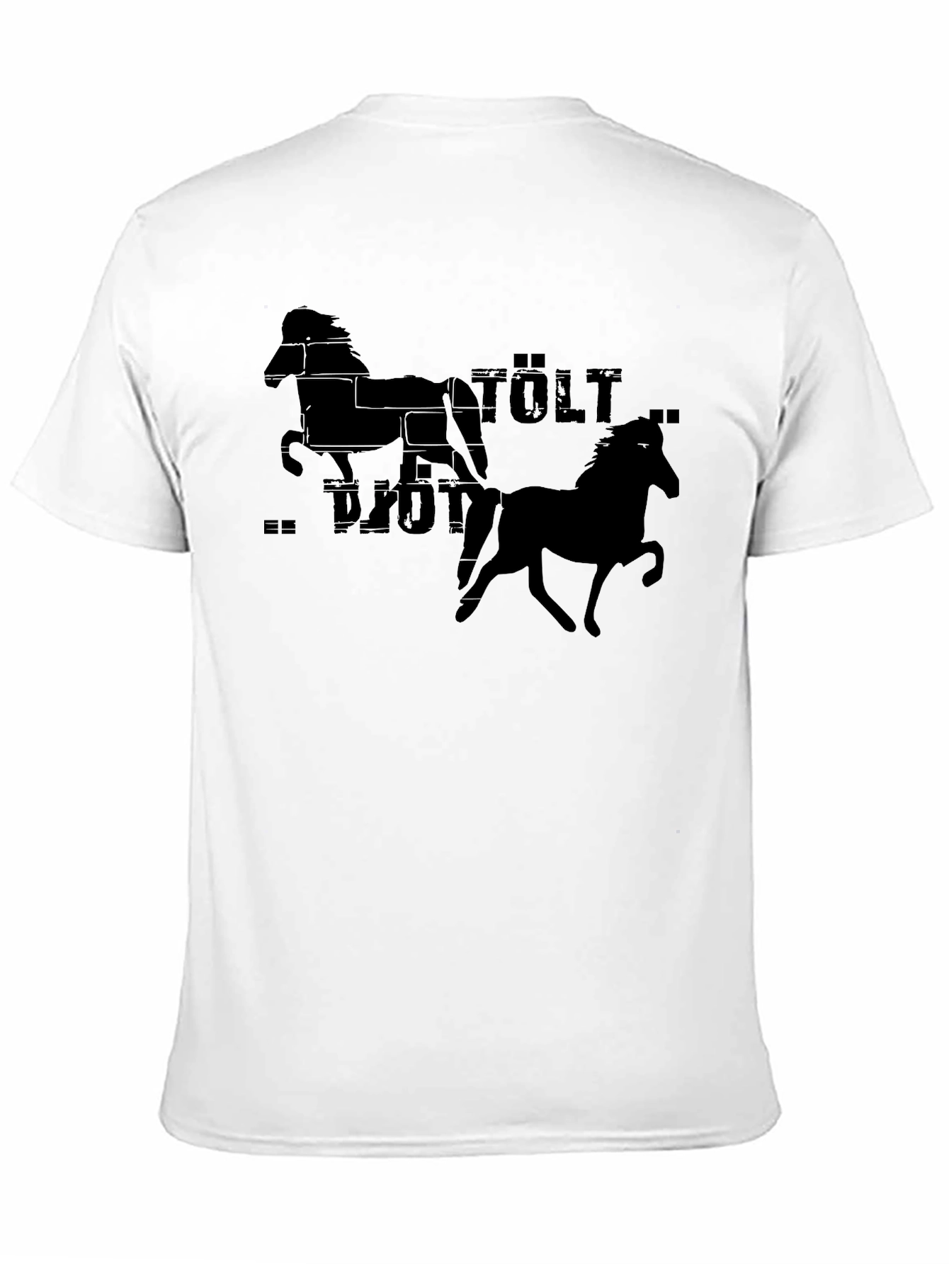 Icelandic Horse Tölt Graphic Black T-Shirt
