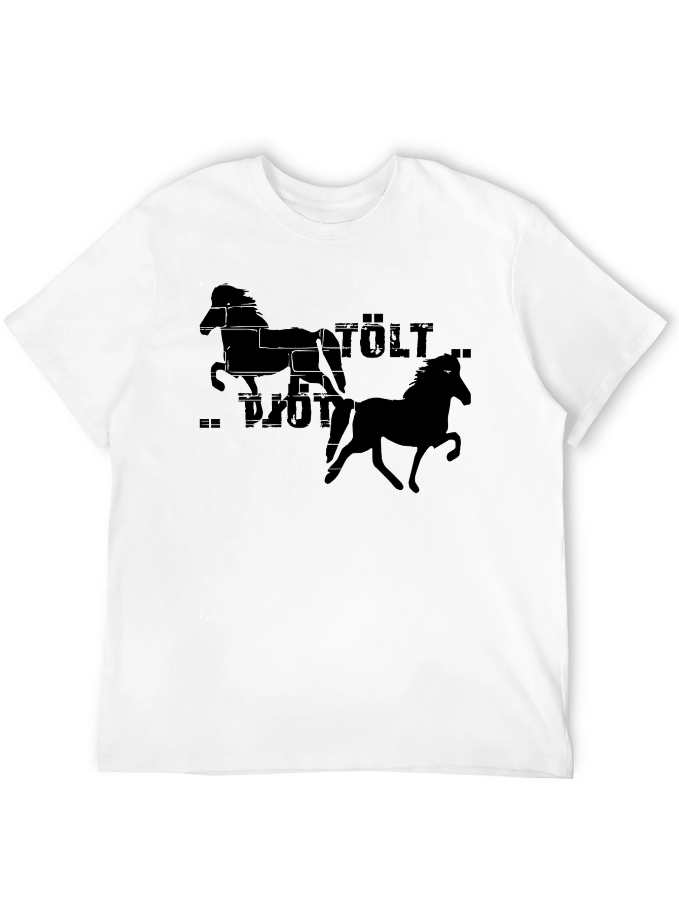 Icelandic Horse Tölt Graphic Black T-Shirt