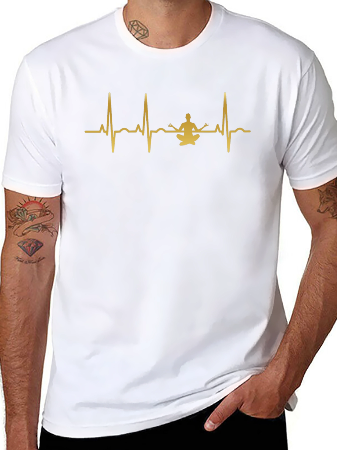 Yoga Heartbeat T-Shirt - Meditate in Style!