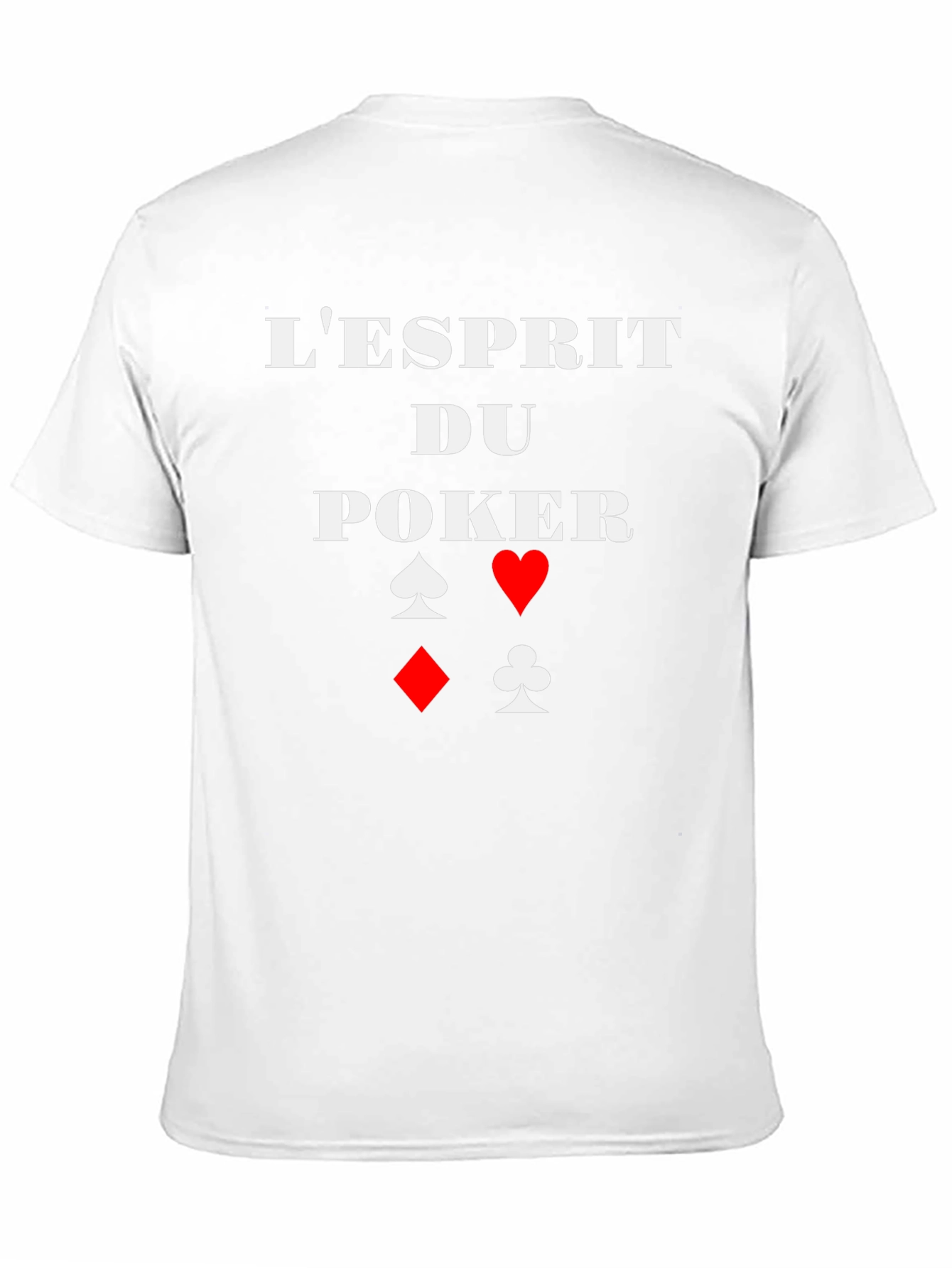 Poker Spirit Graphic Tee - Card Suits Design
