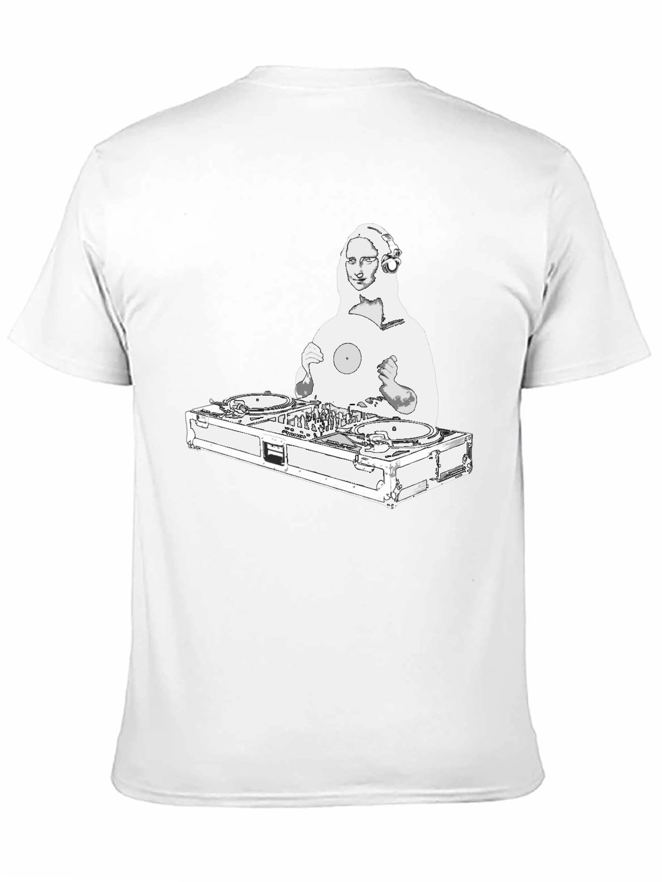 DJ Mona Lisa Graphic Tee - Black Crew Neck