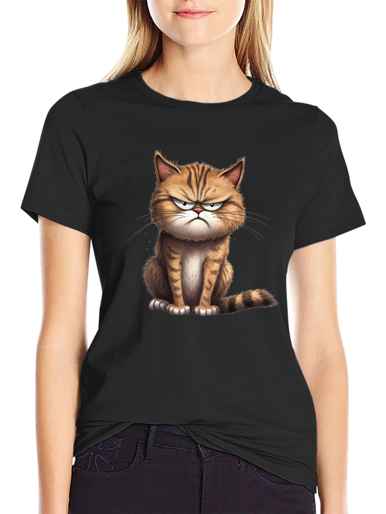 Grumpy Cat T-Shirt - Sullen Feline Graphic Tee