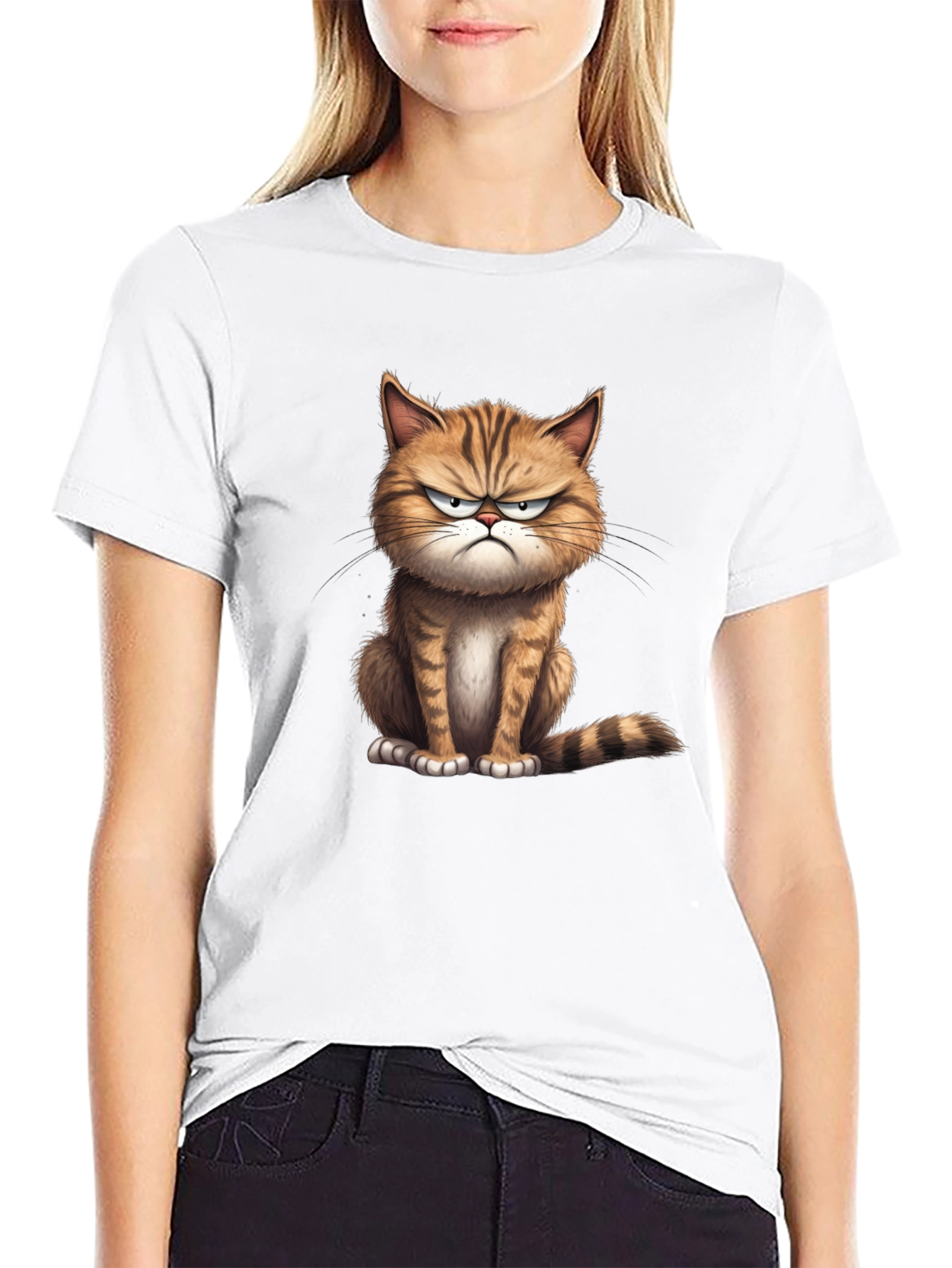 Grumpy Cat T-Shirt - Sullen Feline Graphic Tee